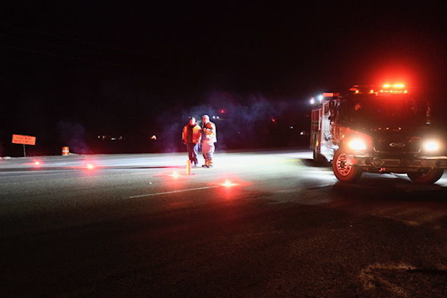 Frenchtown Fire mans a roadblock